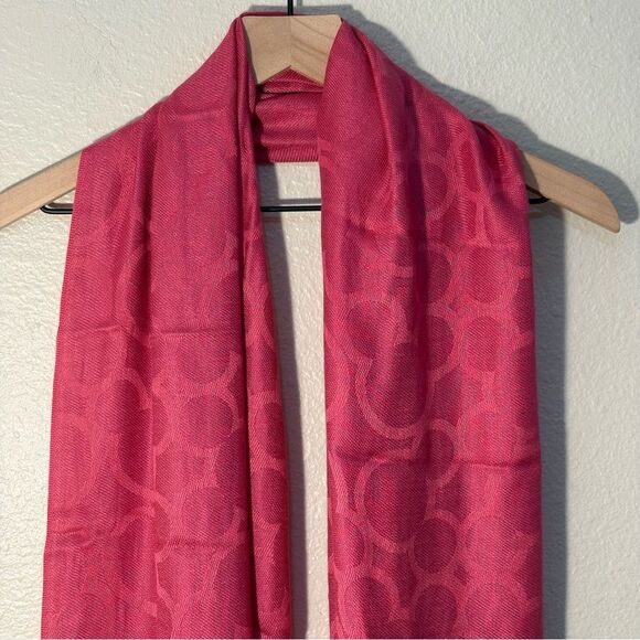 Disney Mickey Mouse Hot Pink Rayon Fringe Scarf. - Picture 4 of 12